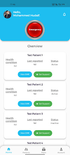 Android application Elderly Support screenshort
