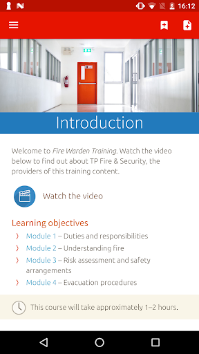 Android application TP Fire & Security screenshort