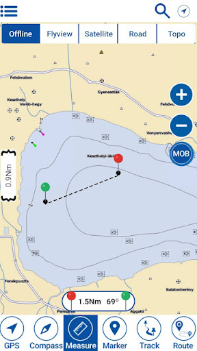 Android application Lake Balaton Offline GPS Chart screenshort
