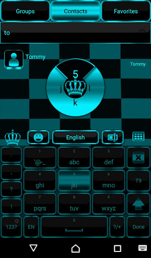 Turquoise Crown Keyboard theme
