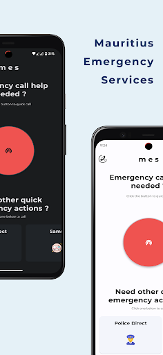 Android application Mauritius Emergency Services screenshort