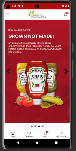 Android application Greenbay Organic Foods screenshort