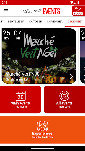 Android application Valle d'Aosta Events screenshort