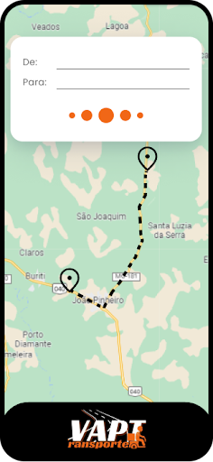Android application Vapt Transportes CLIENTES screenshort