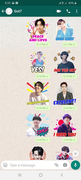 Captura de Pantalla 3 Stickers GOT7 WAStickerApps android