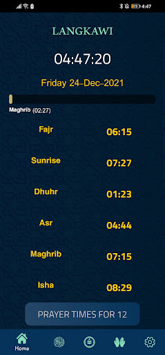 Android application Ma Solat screenshort