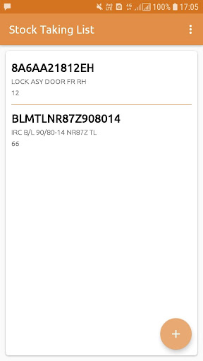 Android application Otomoto Stock Taking screenshort