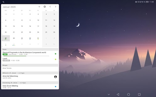 Your Calendar Widget Screenshot