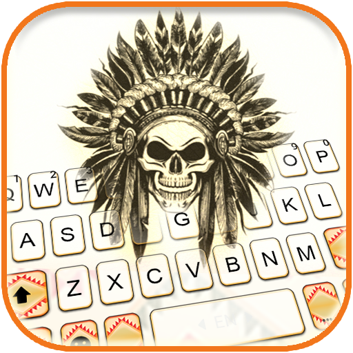 Native Indian Skull Keyboard B logo