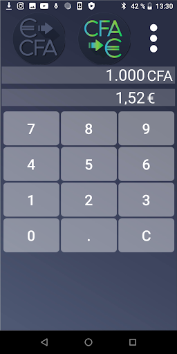 Euro to CFA Franc Converter Screen 2