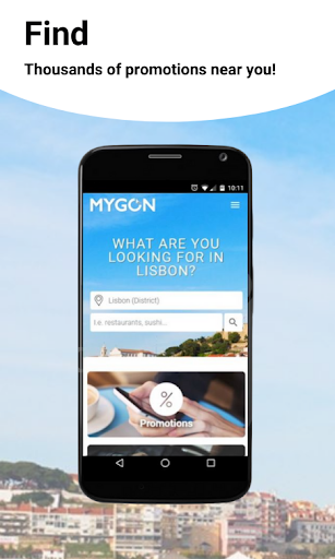 Android application Mygon: Bookings and Promotions screenshort