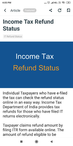 India Income Tax Refund Status Screen 3