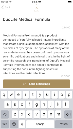 DuoLife Messages Screen 2