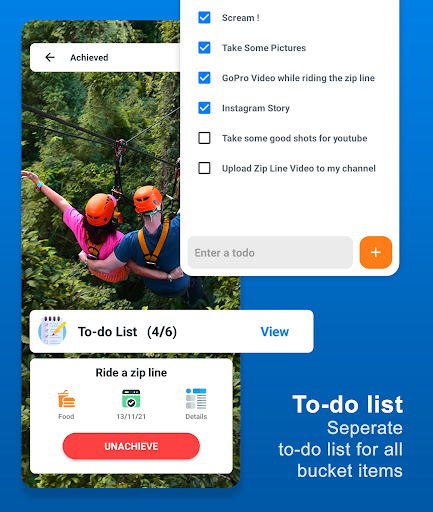 My Bucket List & Life Goals Screen 2