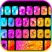 Rainbow Gradient Glitter Keyboard Theme