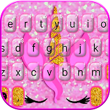 Pink Glisten Unicorn Cat Keyboard Theme icon