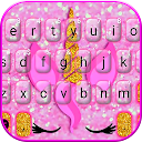 Pink Glisten Unicorn Cat Keyboard Theme