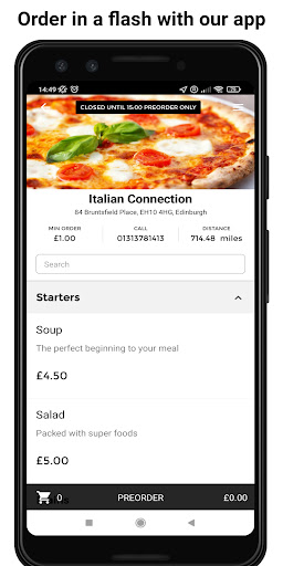 Android application Italian Connection screenshort