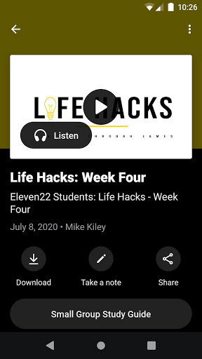 Screenshot of Eleven22 Students