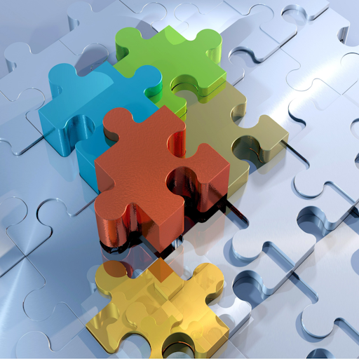 Creative 3D Puzzle and Bricks logo
