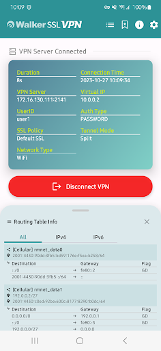 eWalker SSL VPN Screen 3