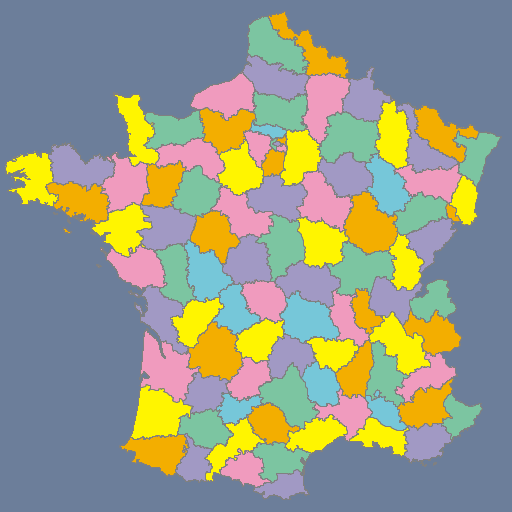 France Departments Map Puzzle  Icon