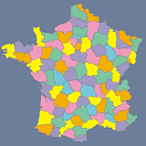 France Departments Map Puzzle icon
