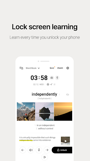 Lockscreen English Word Alarm - Education - apps