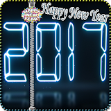 New Year Zip Screen Lock icon
