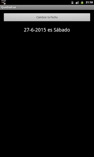 Android application QueDiaFue screenshort