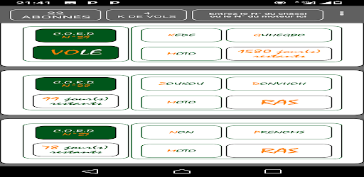 Android application L'EPERVIER screenshort