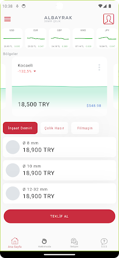 Android application Albayrak DC screenshort