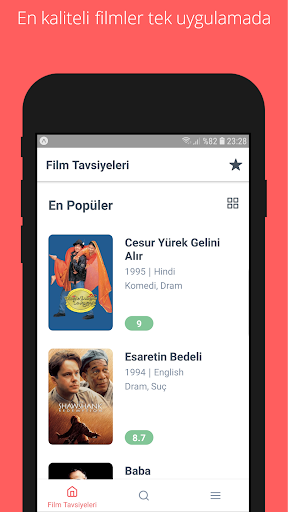 Android application Film Tavsiyeleri screenshort