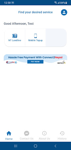 Android application Connect2Nepal screenshort