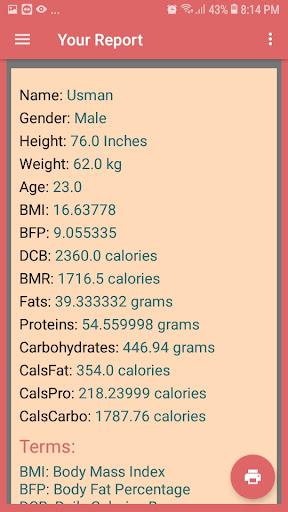 Dietitian Pro-Nutritional App Screen 2