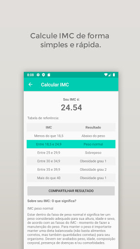 Calcular IMC Screen 3