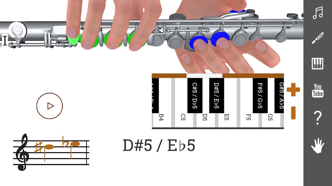 Captura 2 3D Flute Fingering Chart - How To Play the Flute android