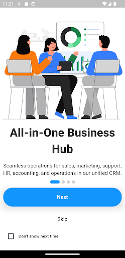 Android application CRM System screenshort