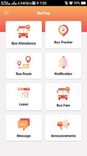 Android application Nextop EmployeeApp screenshort