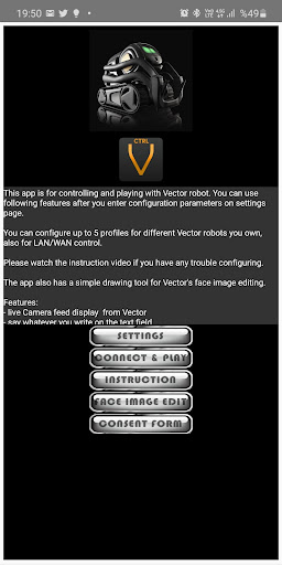 Android application Vector CTRL PRO screenshort