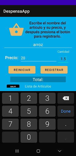 DespensaApp Screen 2