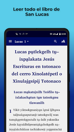 Android application Xinolatépetl Totonac - Luke screenshort