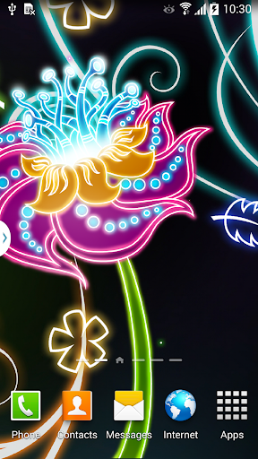 Neon Flowers Live Wallpaper Screen 2