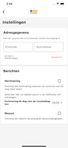 RMN Afvalbeheer Screen 2