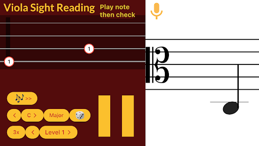 Android application Viola Sight Reading screenshort
