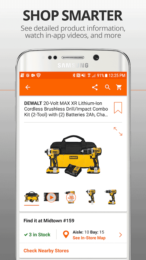 Android application The Home Depot screenshort