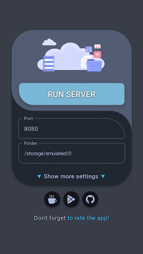 Android application WebDAV FS Server screenshort