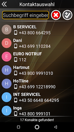 Beafon Mitteilungen Screen 3