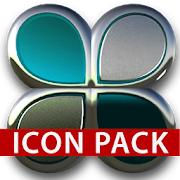 Turquoise silver icon pack HD  Icon