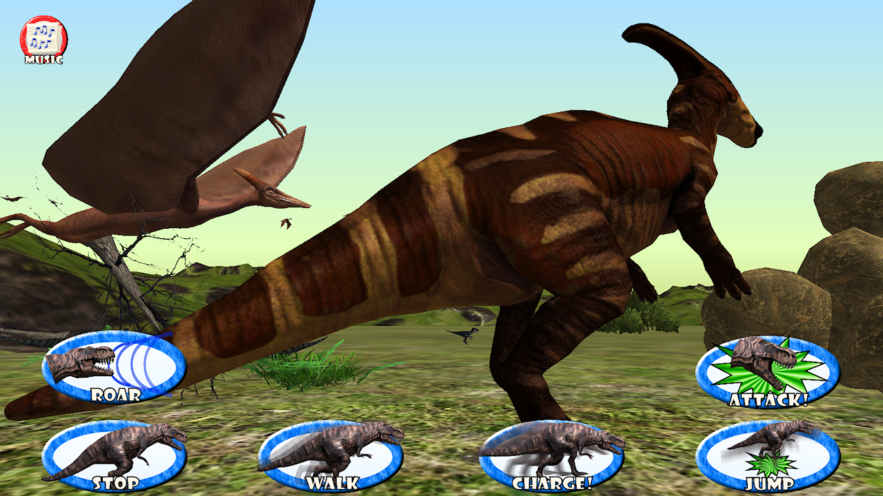 Android application Dinosaur Roar Rampage Kids 3D screenshort